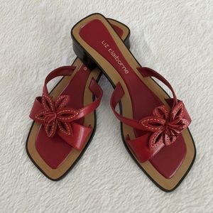 Liz Claiborne Red Slide Sandals
